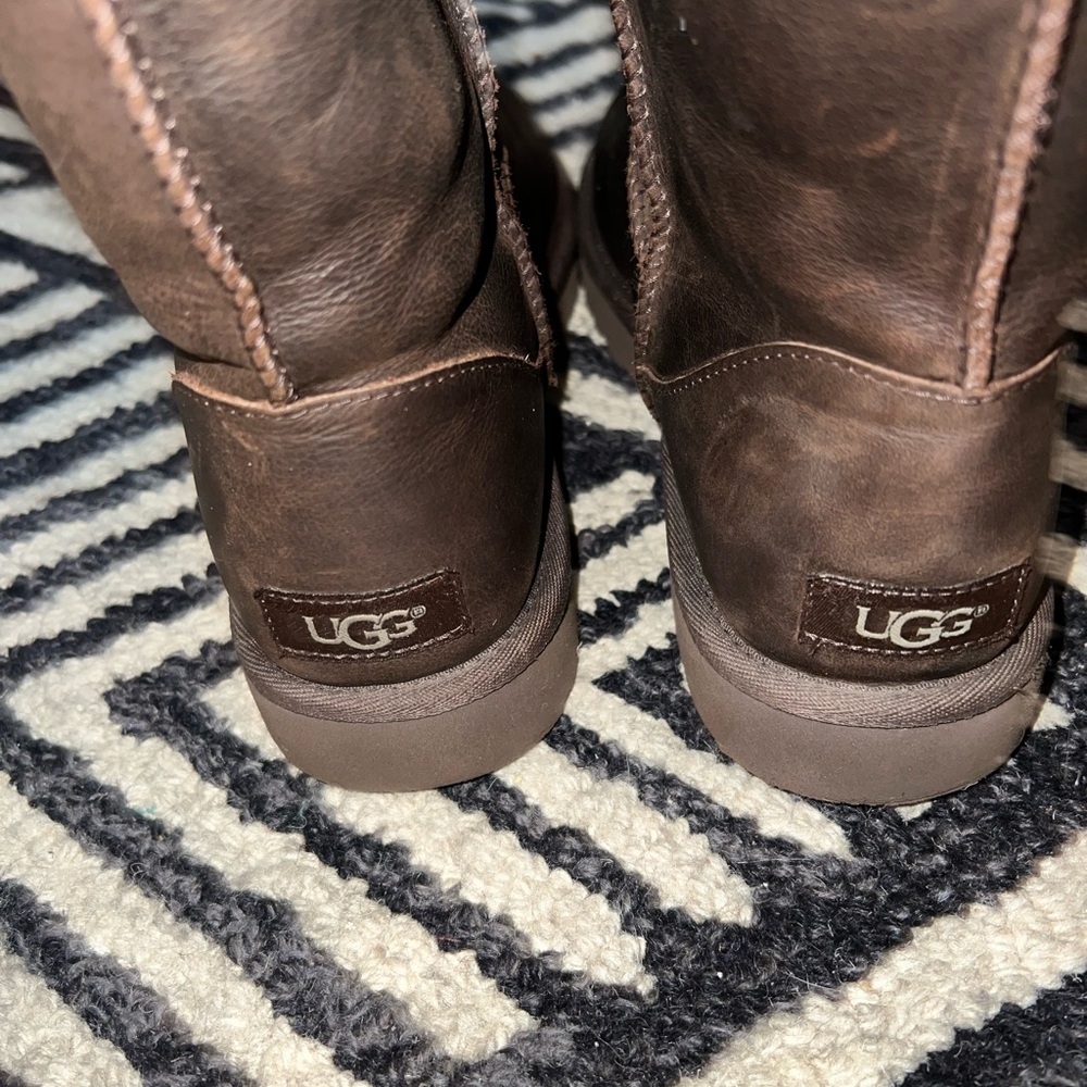 UGG Brown Leather Winter Boots - image 3